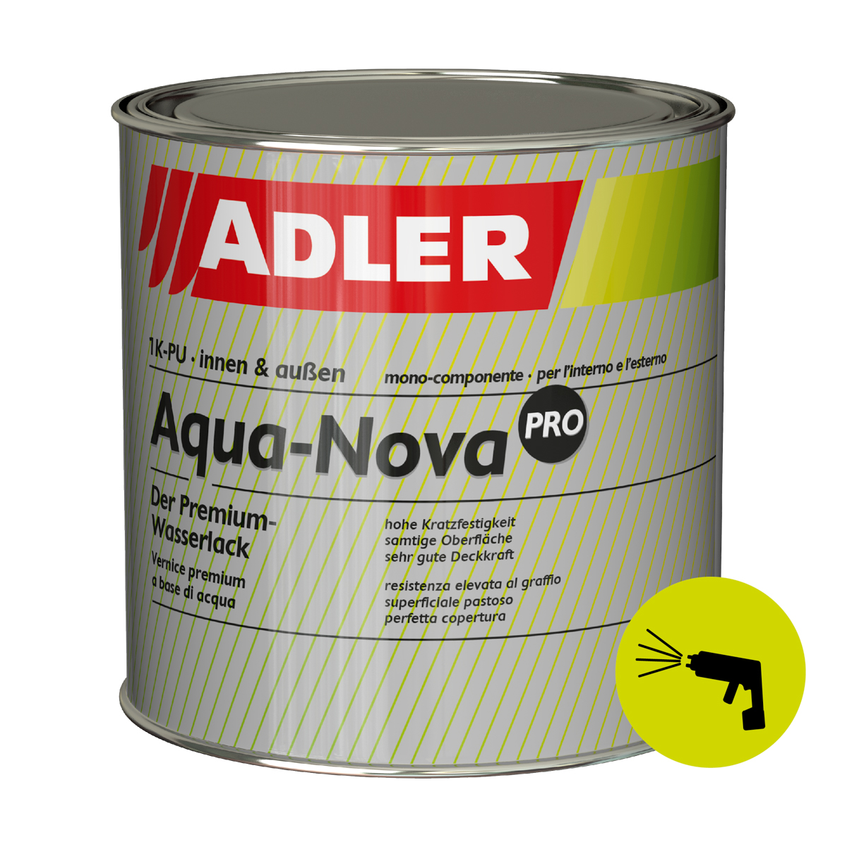 Adlermix Aqua Nova PRO Spray 4,0 lt Seidenglänzend PG Farbton